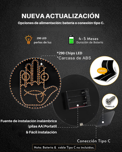 Luz Led de gestos de mano para automóviles, 4 emojis y 4 gestos